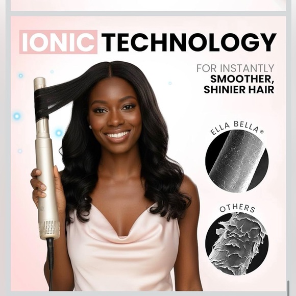 Ella Bella Airwrap Styler 6 in 1 Professional Hot Air Styler Champagne Color - Picture 5 of 14